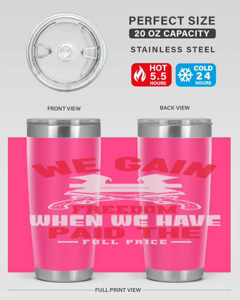 We gain freedom Style 55#- Fourt Of July- Tumbler