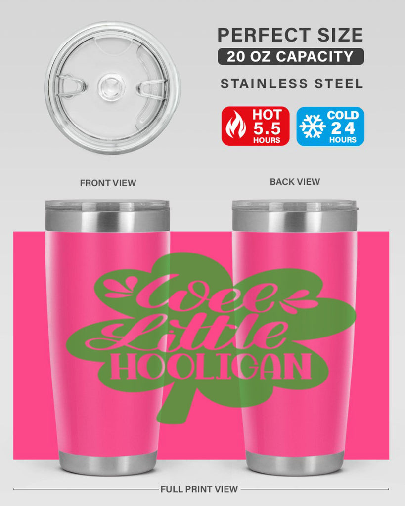 Wee Little Hooligan Style 16#- St Patricks Day- Tumbler