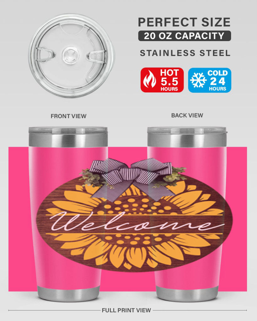 Welcome Sunflower Mockup584#- spring- Tumbler