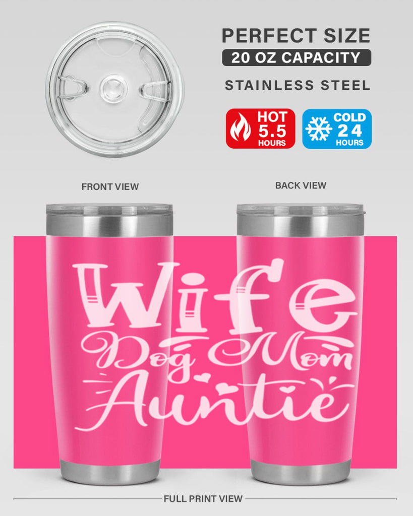 Wife Dog Mom Auntie Style 7#- aunt- Tumbler