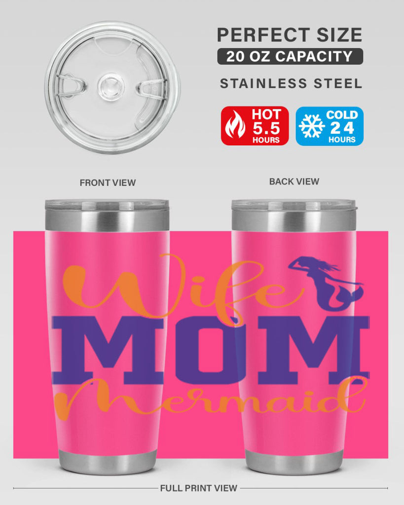 Wife Mom Mermaid 668#- mermaid- Tumbler