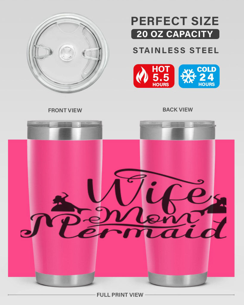 Wife Mom Mermaid 671#- mermaid- Tumbler