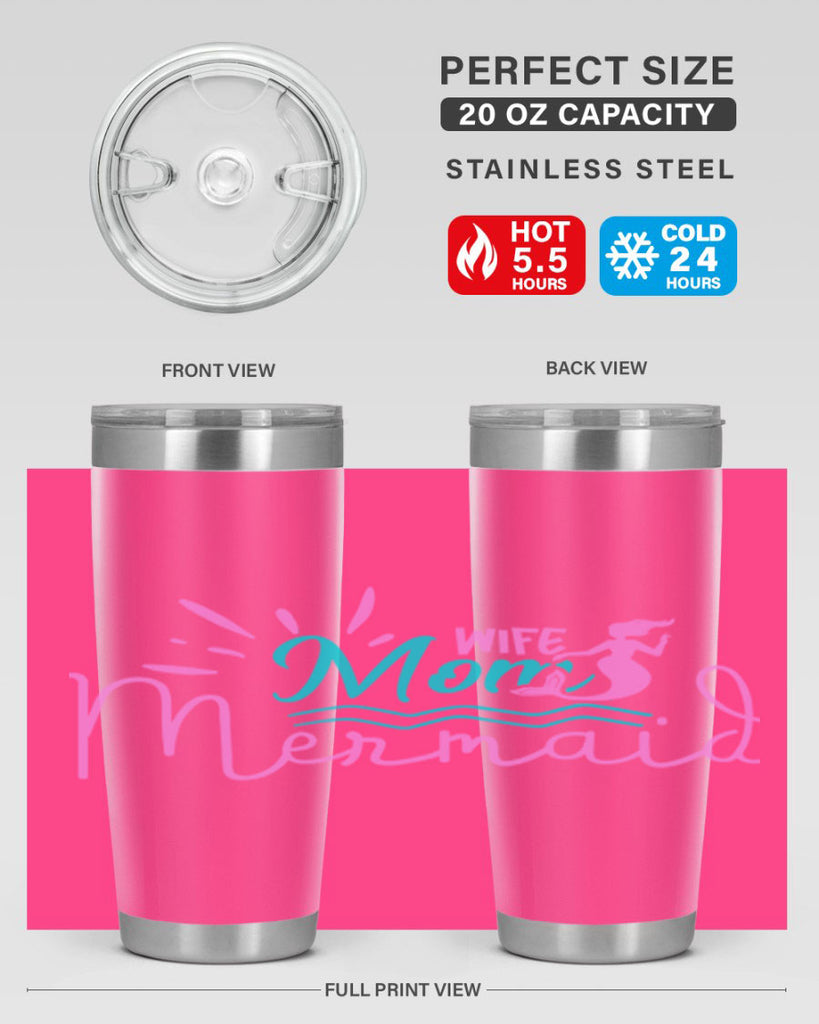 Wife Mom Mermaid 672#- mermaid- Tumbler
