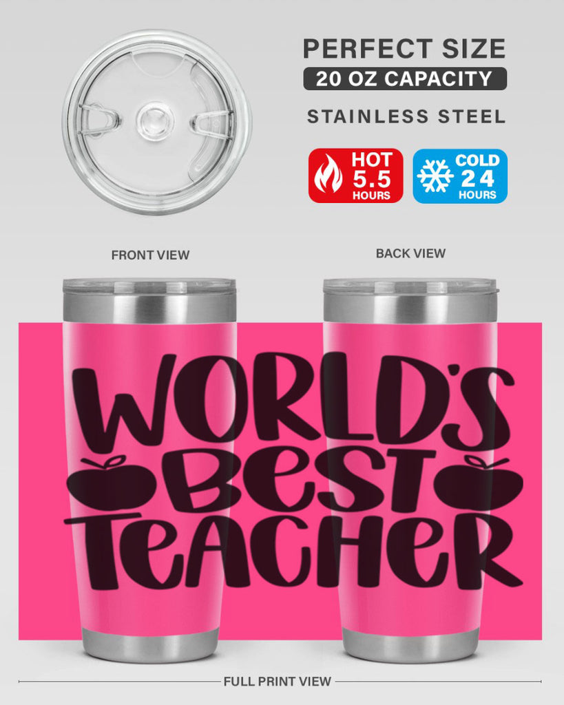 Worlds Best Teacher Style 28#- teacher- tumbler