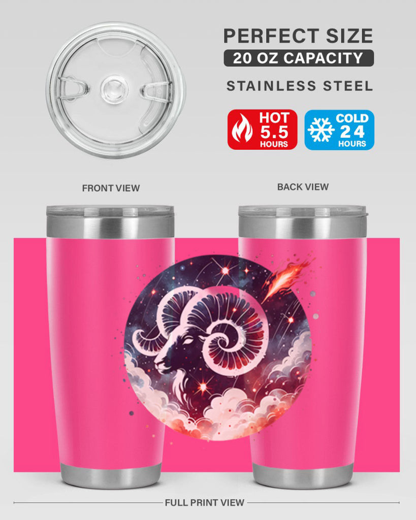 aries 140#- zodiac- Tumbler