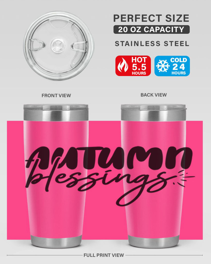 autumn blessings 65#- thanksgiving- Tumbler