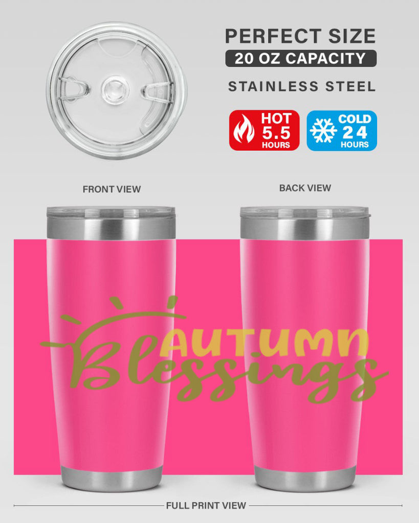 autumn blessings 66#- thanksgiving- Tumbler