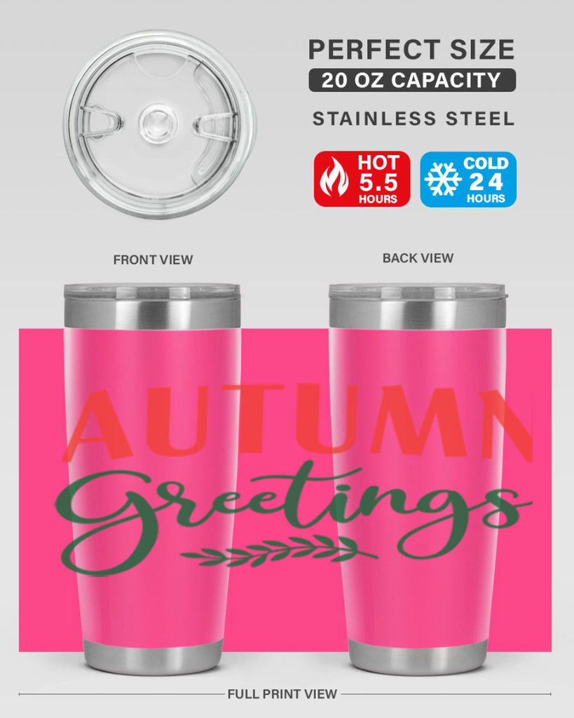 autumn greetings 14#- fall- Tumbler