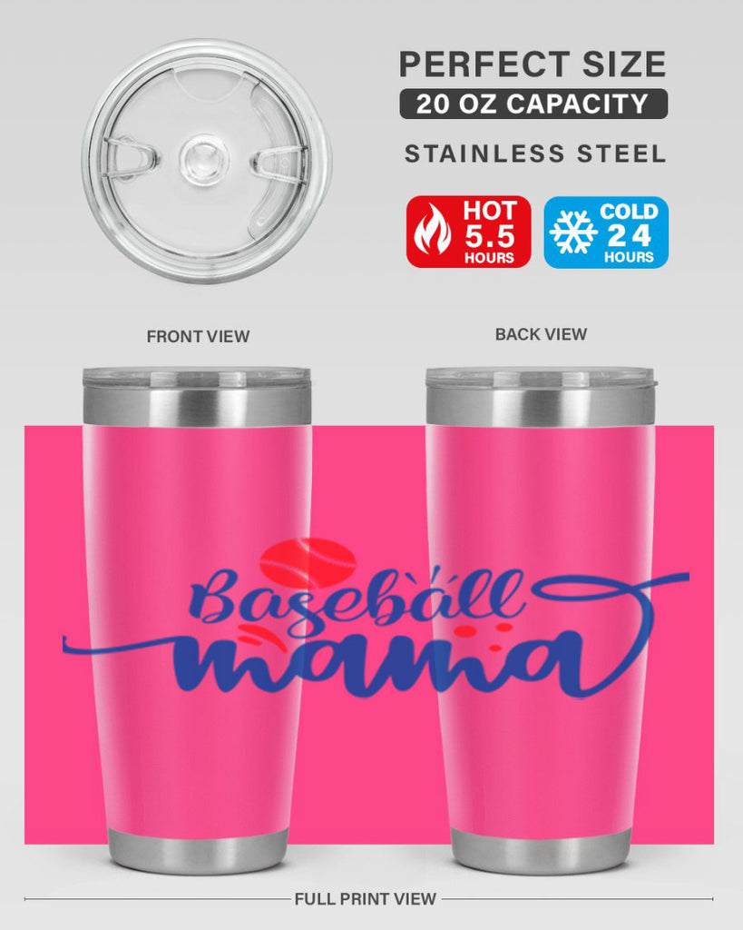 baseball mama 2208#- baseball- Tumbler