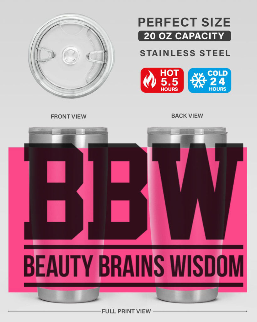 bbw beauty brains wisdom 263#- black words phrases- Cotton Tank
