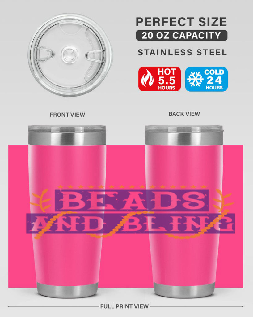 beads and bling 40#- mardi gras- Tumbler