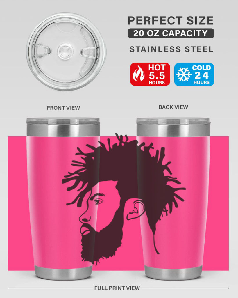 beardman 46#- black men - boys- tumbler