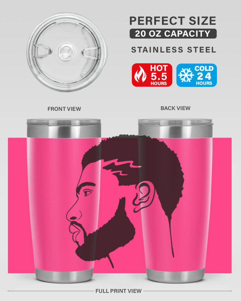 beardman 52#- black men - boys- tumbler