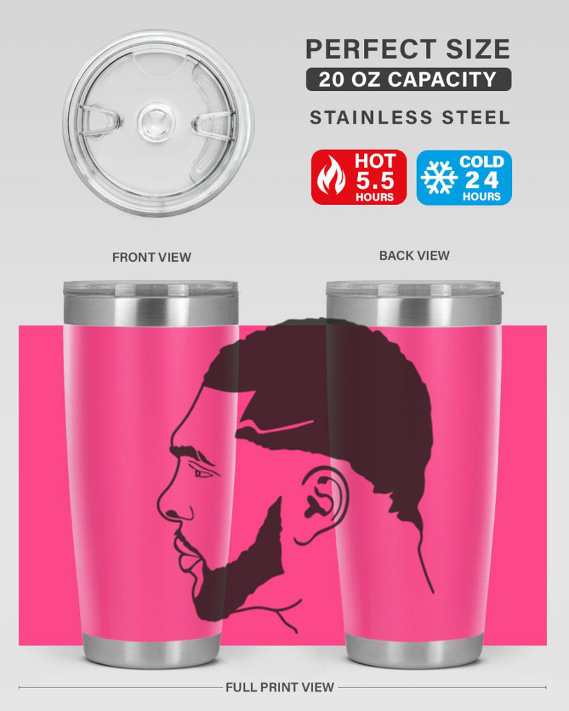 beardman 55#- black men - boys- tumbler