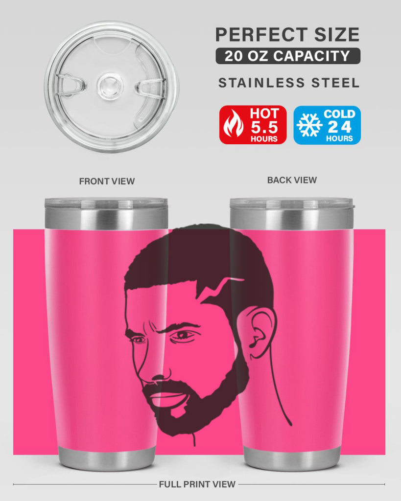 beardman 56#- black men - boys- tumbler