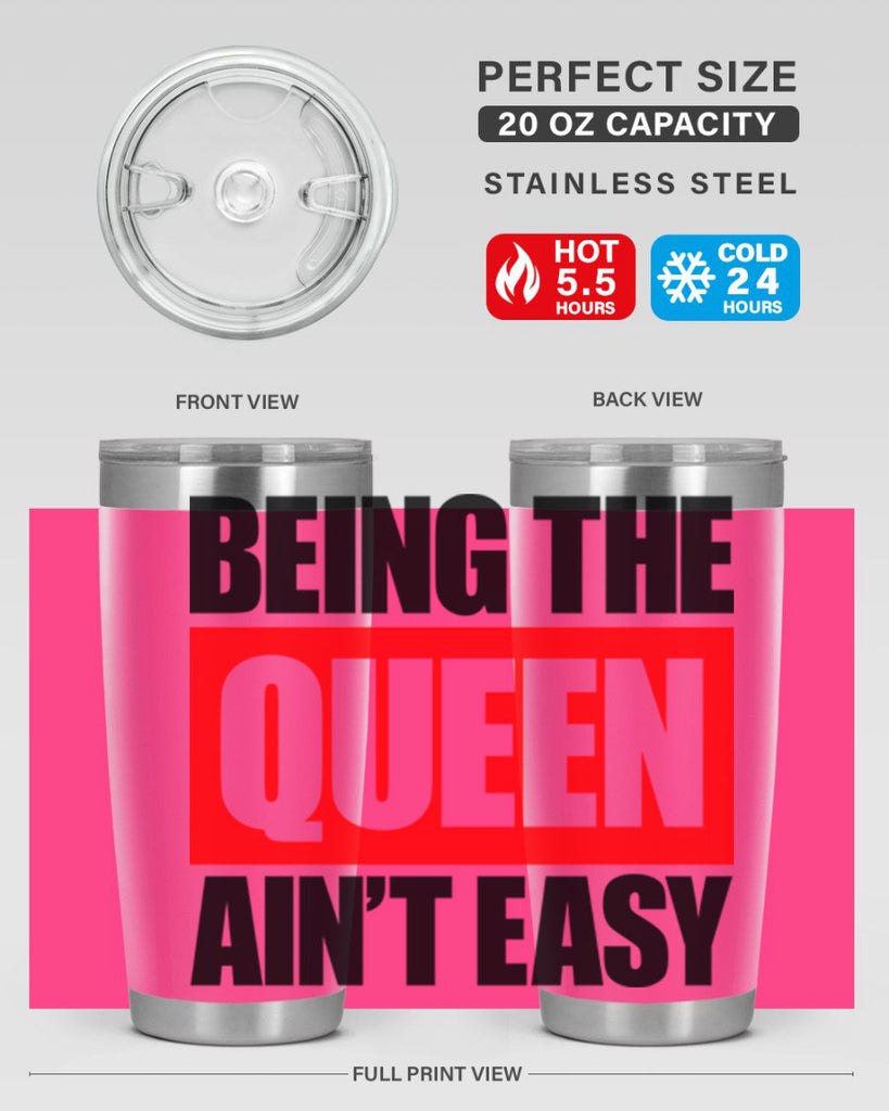 being the queen aint easy 255#- black words phrases- Cotton Tank