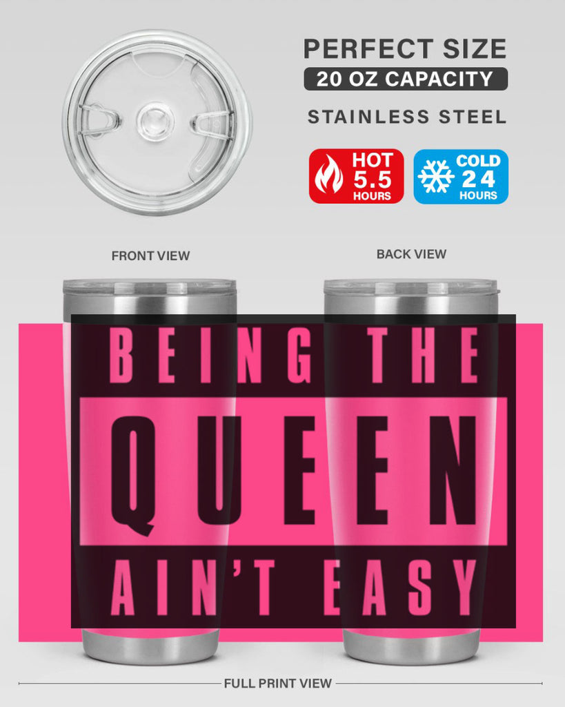 being the queen aint easy 258#- black words phrases- Cotton Tank