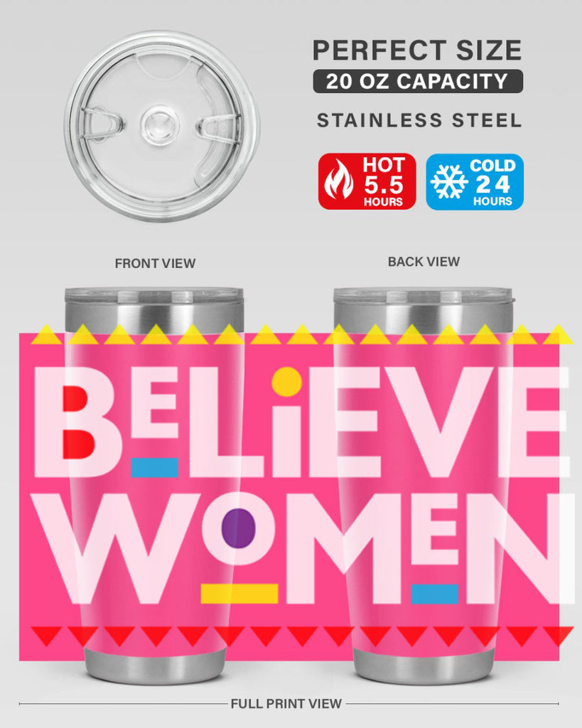believewomen 254#- black words phrases- Cotton Tank