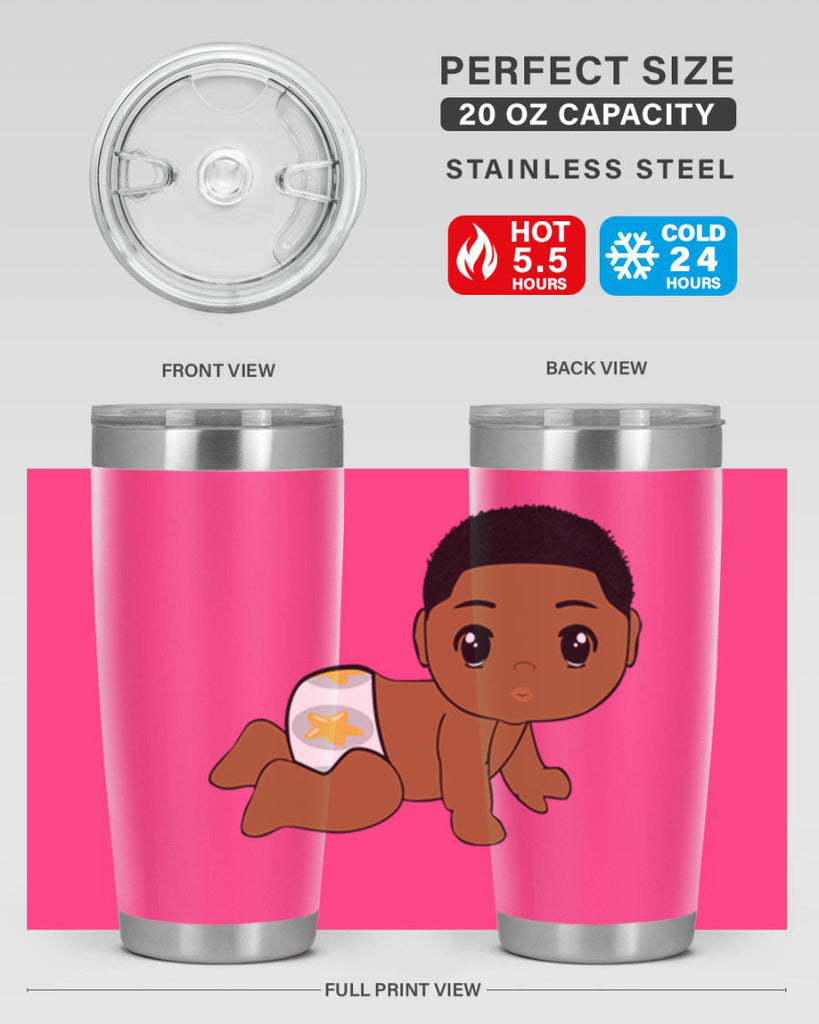 black baby boy 3#- black men - boys- tumbler