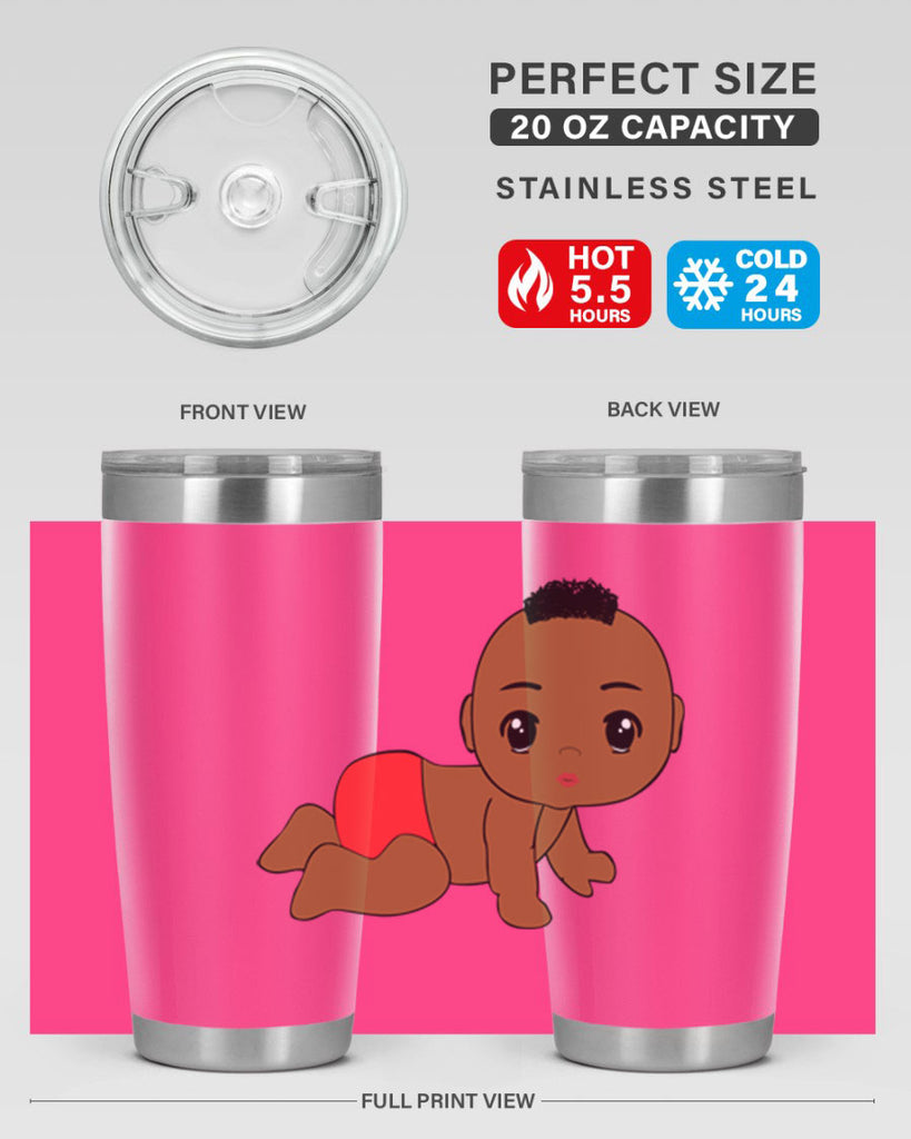black baby boy 5#- black men - boys- tumbler