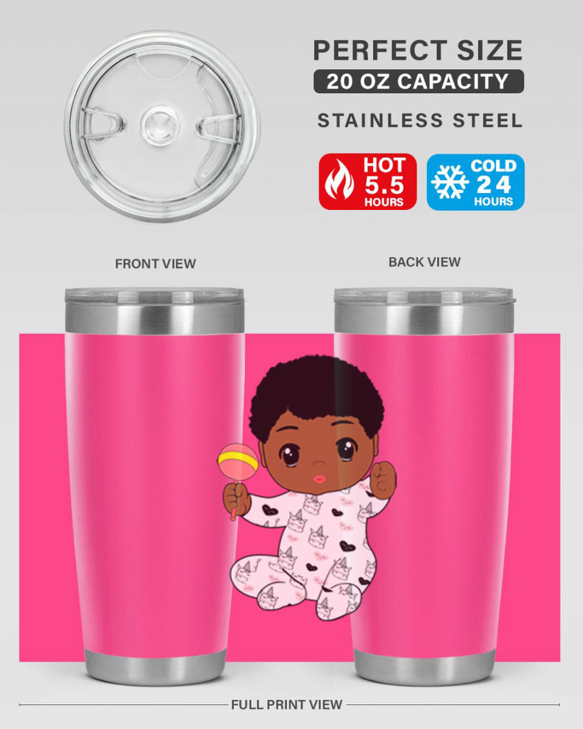 black baby boy 7#- black men - boys- tumbler