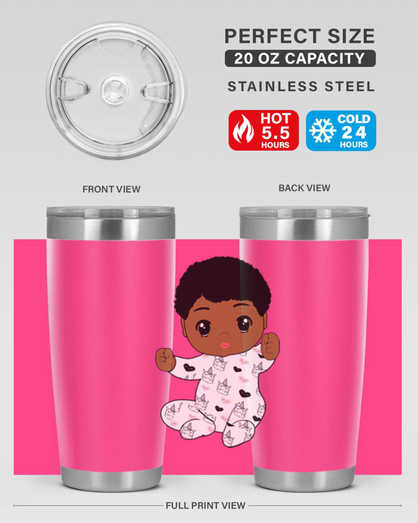 black baby boy 8#- black men - boys- tumbler