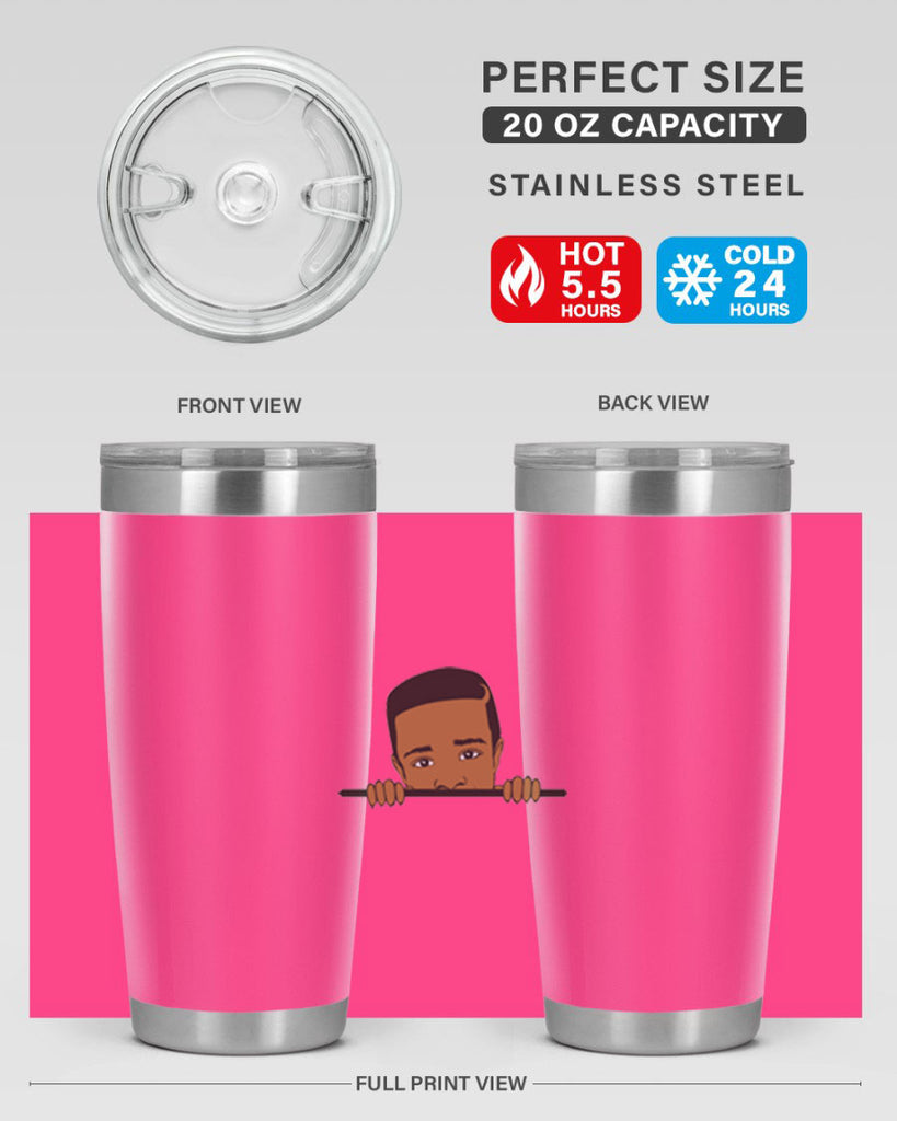 black boy 5#- black men - boys- tumbler