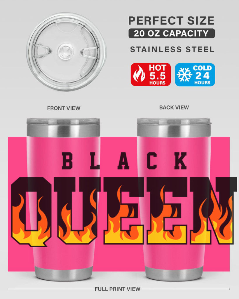 black queen flames 220#- black words phrases- Cotton Tank