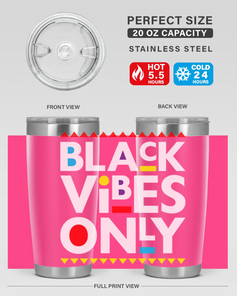black vibes only 217#- black words phrases- Cotton Tank