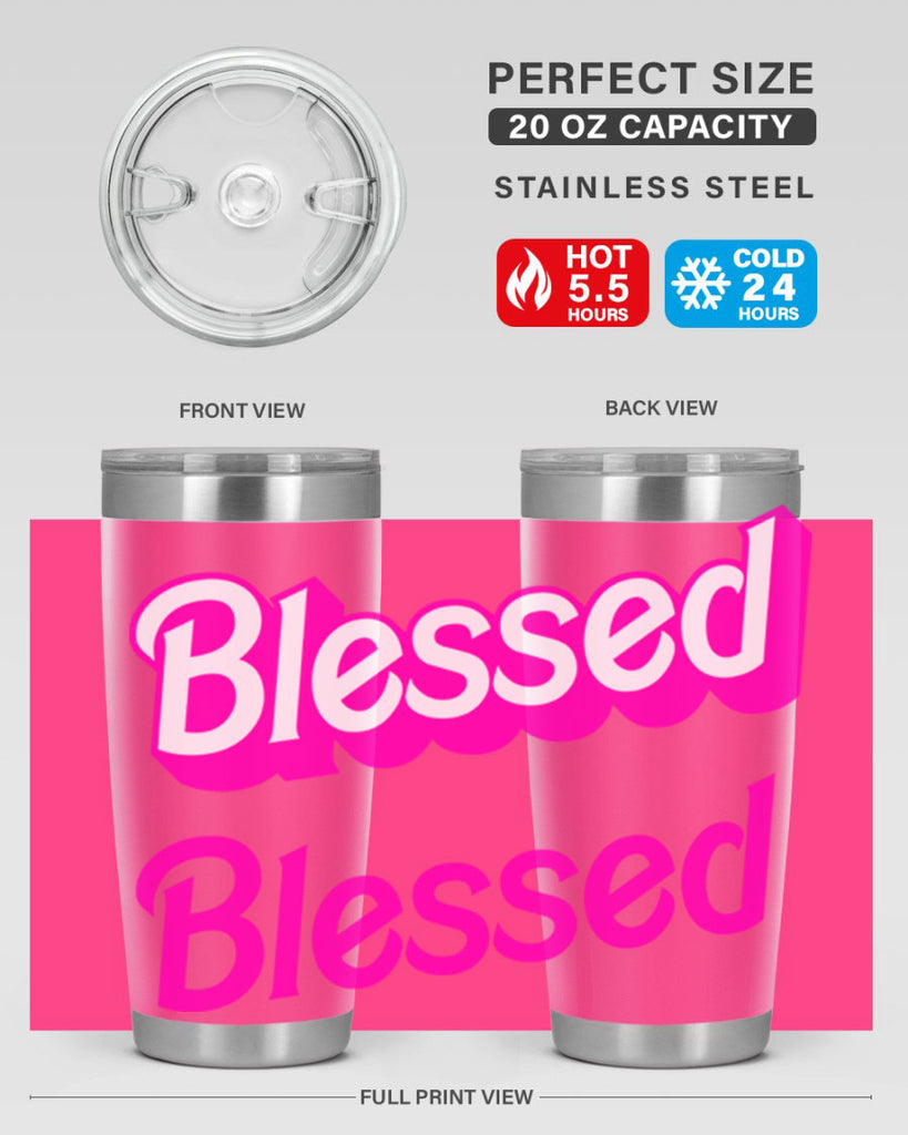 blessed barbie 193#- black words phrases- Cotton Tank