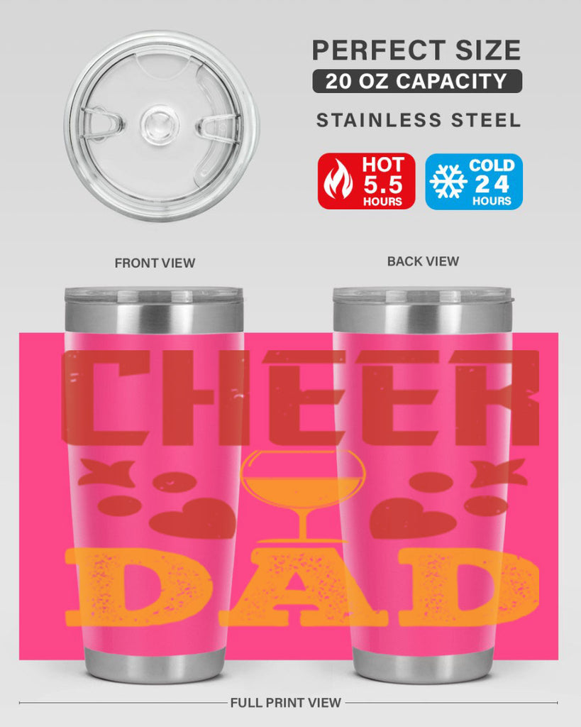 cheer dad 121#- fathers day- Tumbler