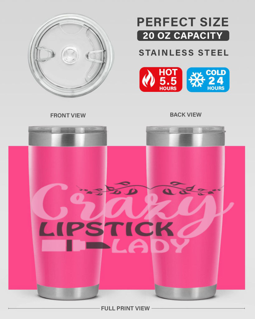 crazy lipstick lady Style 159#- make up- Tumbler