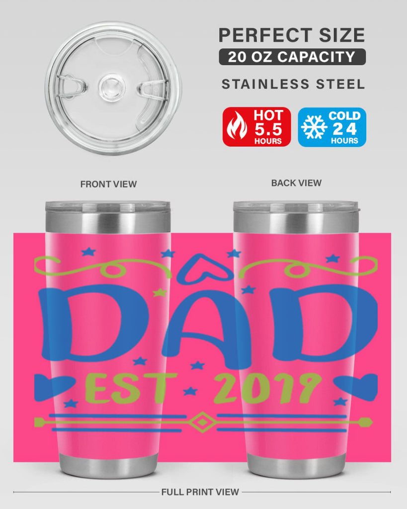 dad est 99#- fathers day- Tumbler