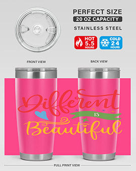 different is beautiful Style 11#- autism- Tumbler