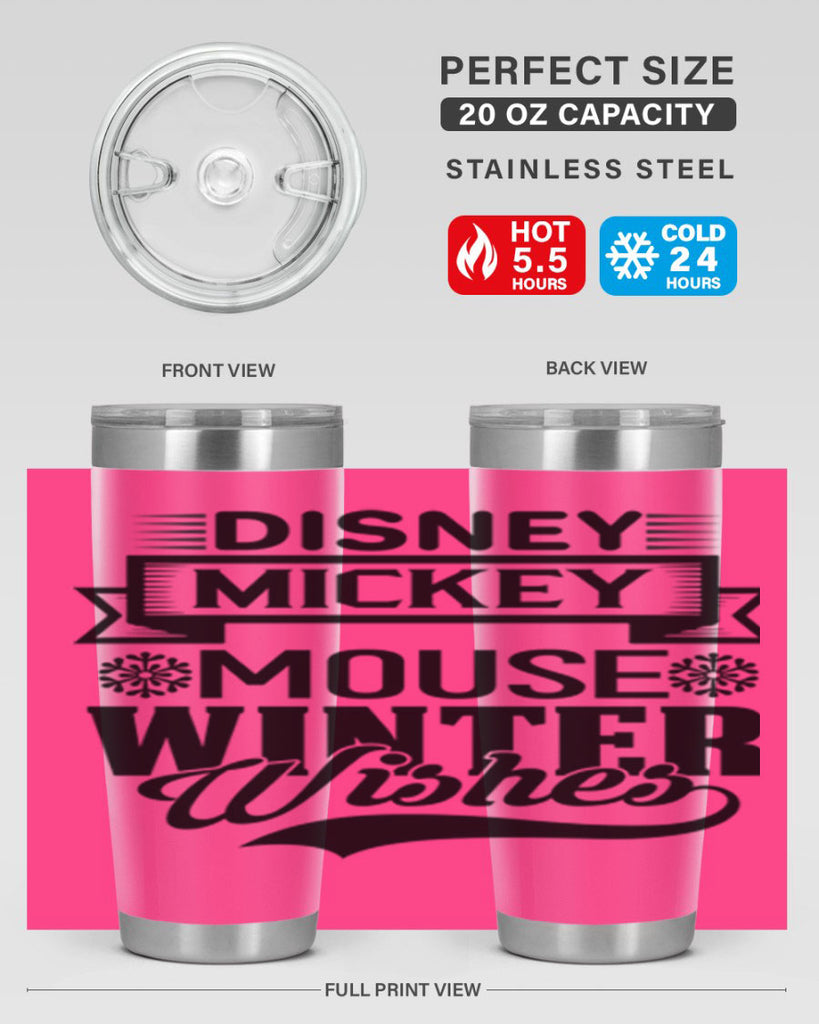 disney mickey mouse winter wishes 93#- winter- Tumbler