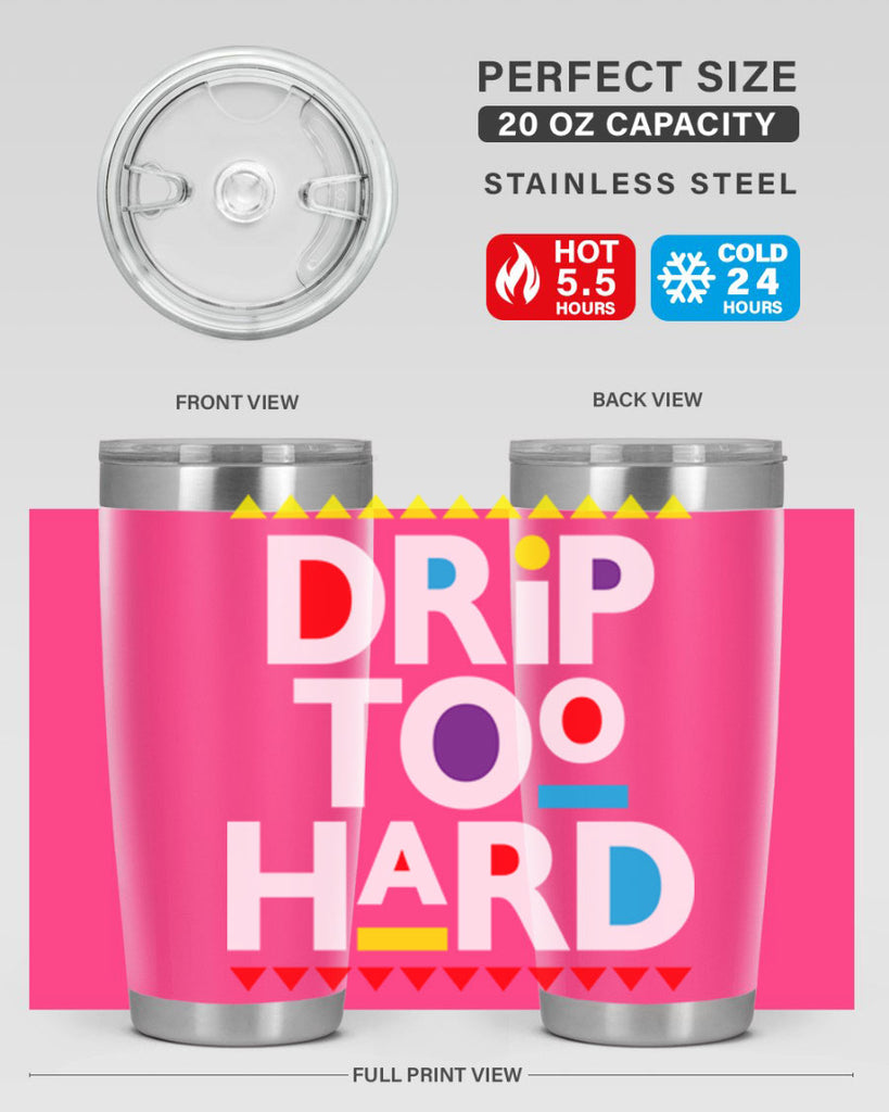 drip too hard 163#- black words phrases- Cotton Tank