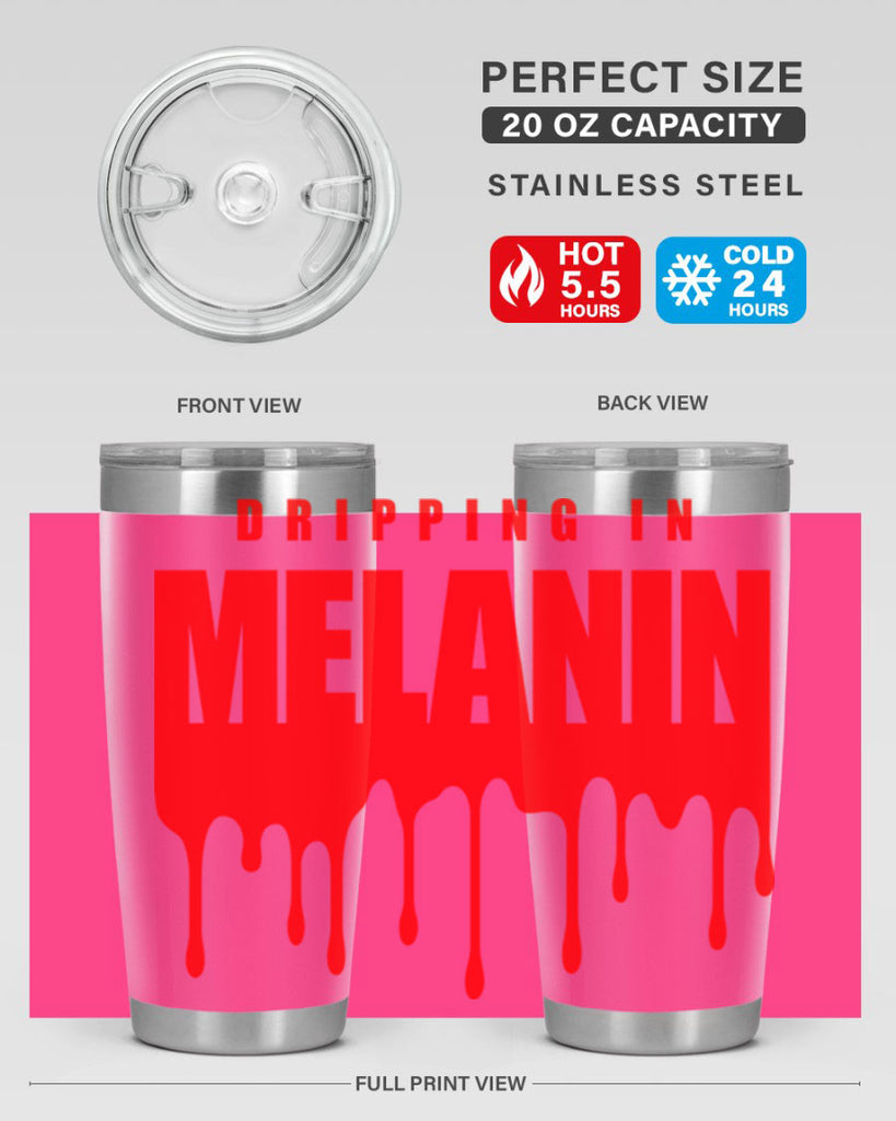 dripping in melanin 161#- black words phrases- Cotton Tank