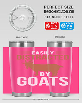 easily distracted by goats Style 5#- goat- Tumbler
