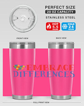 embrace differences Style 13#- autism- Tumbler