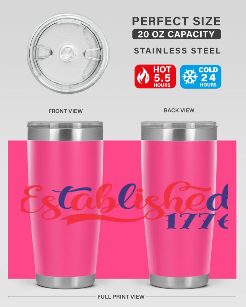 established Style 46#- Fourt Of July- Tumbler