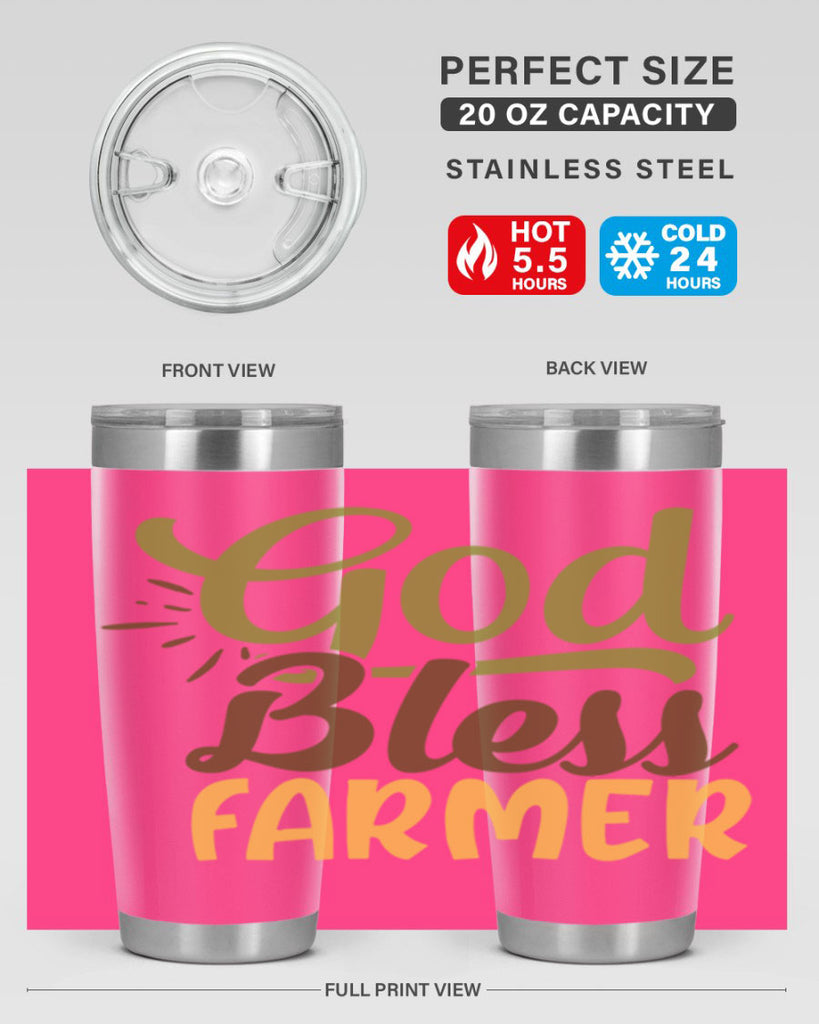god bless farmer 10#- farming and gardening- Tumbler