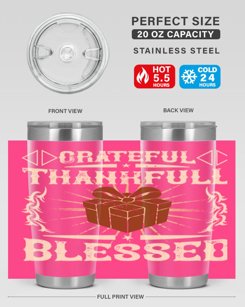 grateful thankfull blessed 40#- thanksgiving- Tumbler