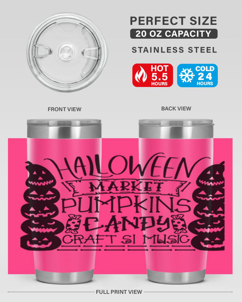 halloween market pumpkins candy 73#- halloween- Tumbler