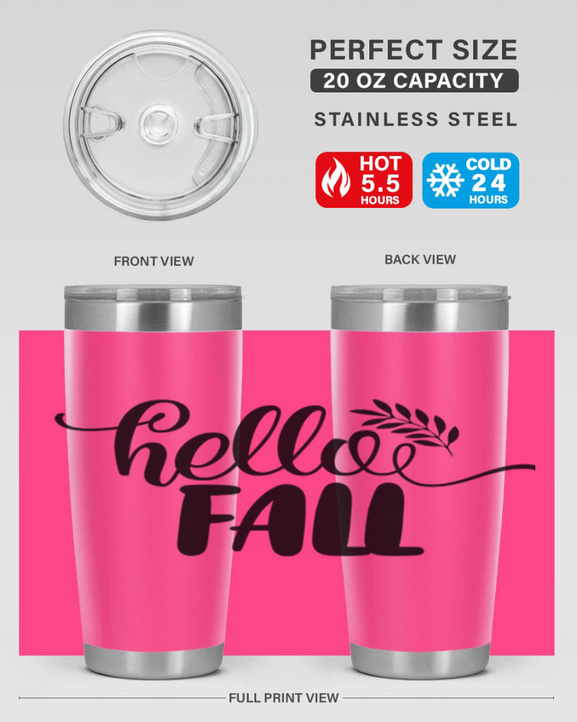 hello fall 54#- thanksgiving- Tumbler