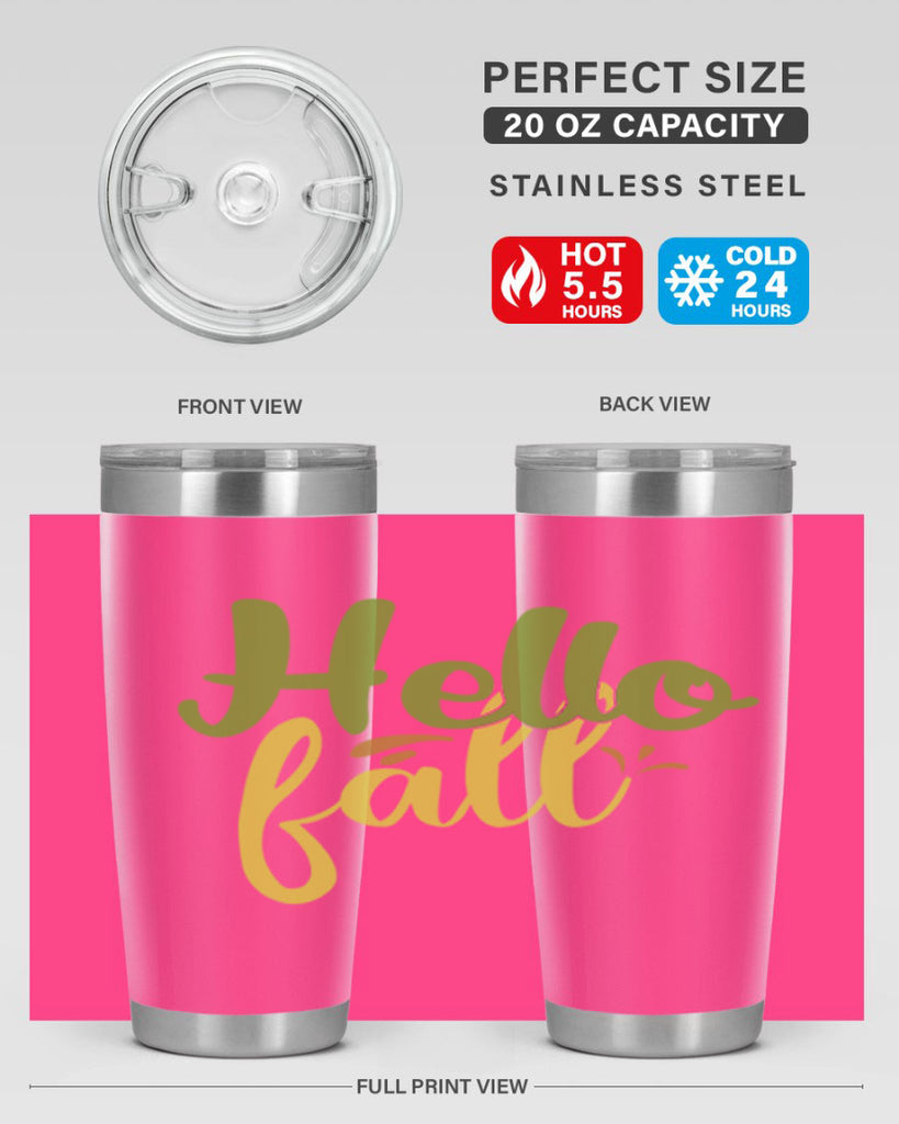 hello fall 55#- thanksgiving- Tumbler