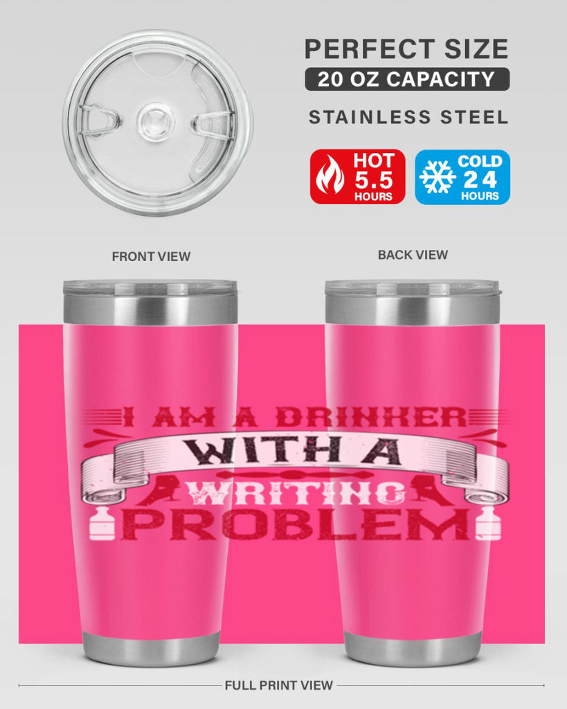 i am a drinker with a writing problem 49#- drinking- Tumbler