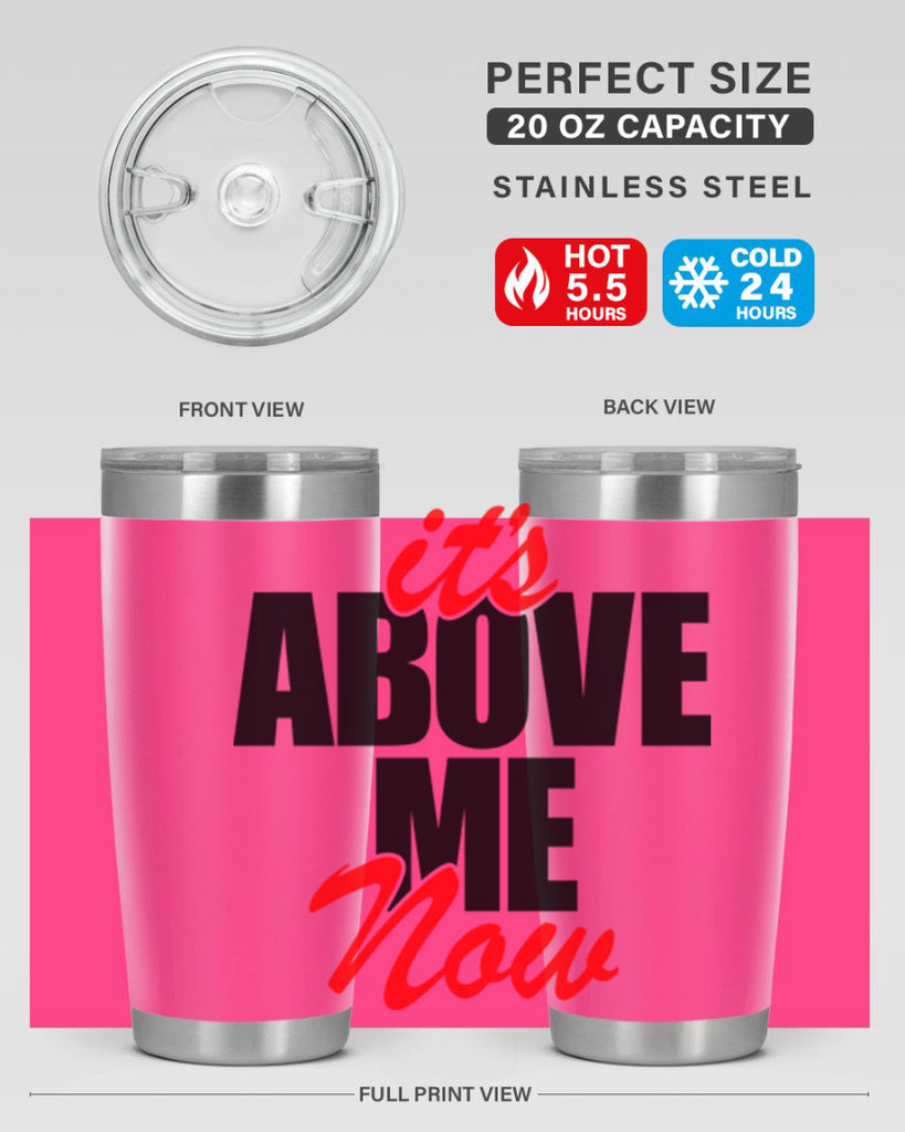 its above me now 106#- black words phrases- Cotton Tank