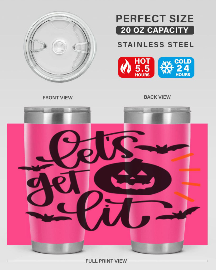 lets get lit 48#- halloween- Tumbler