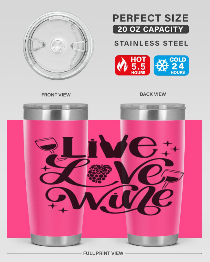 live love wine 43#- wine- Tumbler