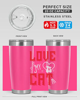 love my cat Style 67#- cat- Tumbler